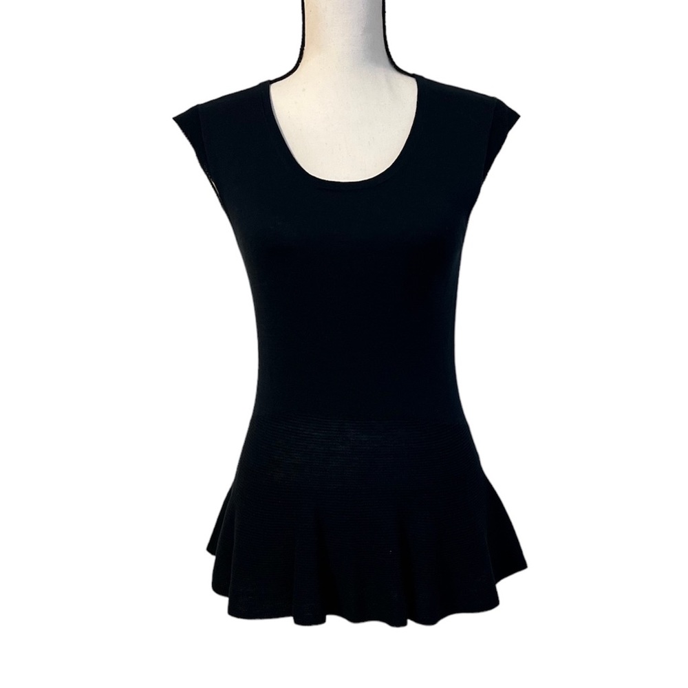 Elie Tahari Sleeveless Navy Top